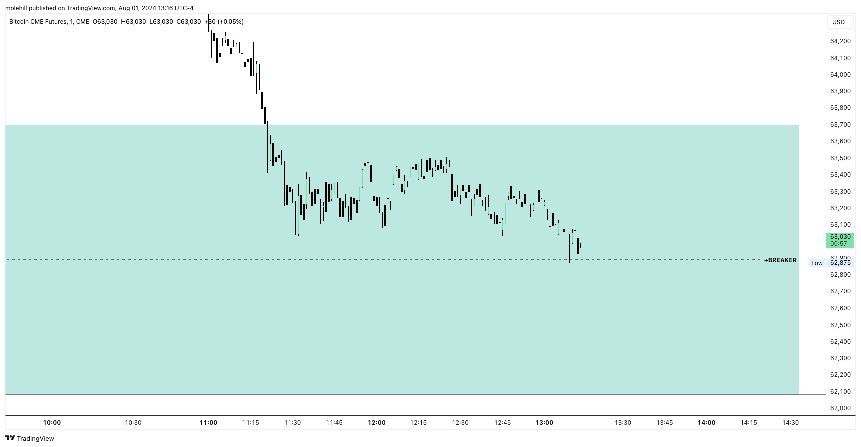 CME:BTC1! Chart Image by molehill