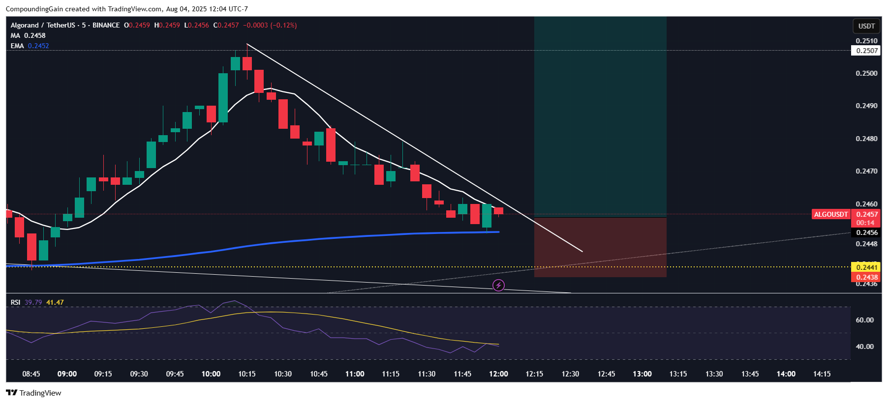 BINANCE:ALGOUSDT Chart Image by CompoundingGain