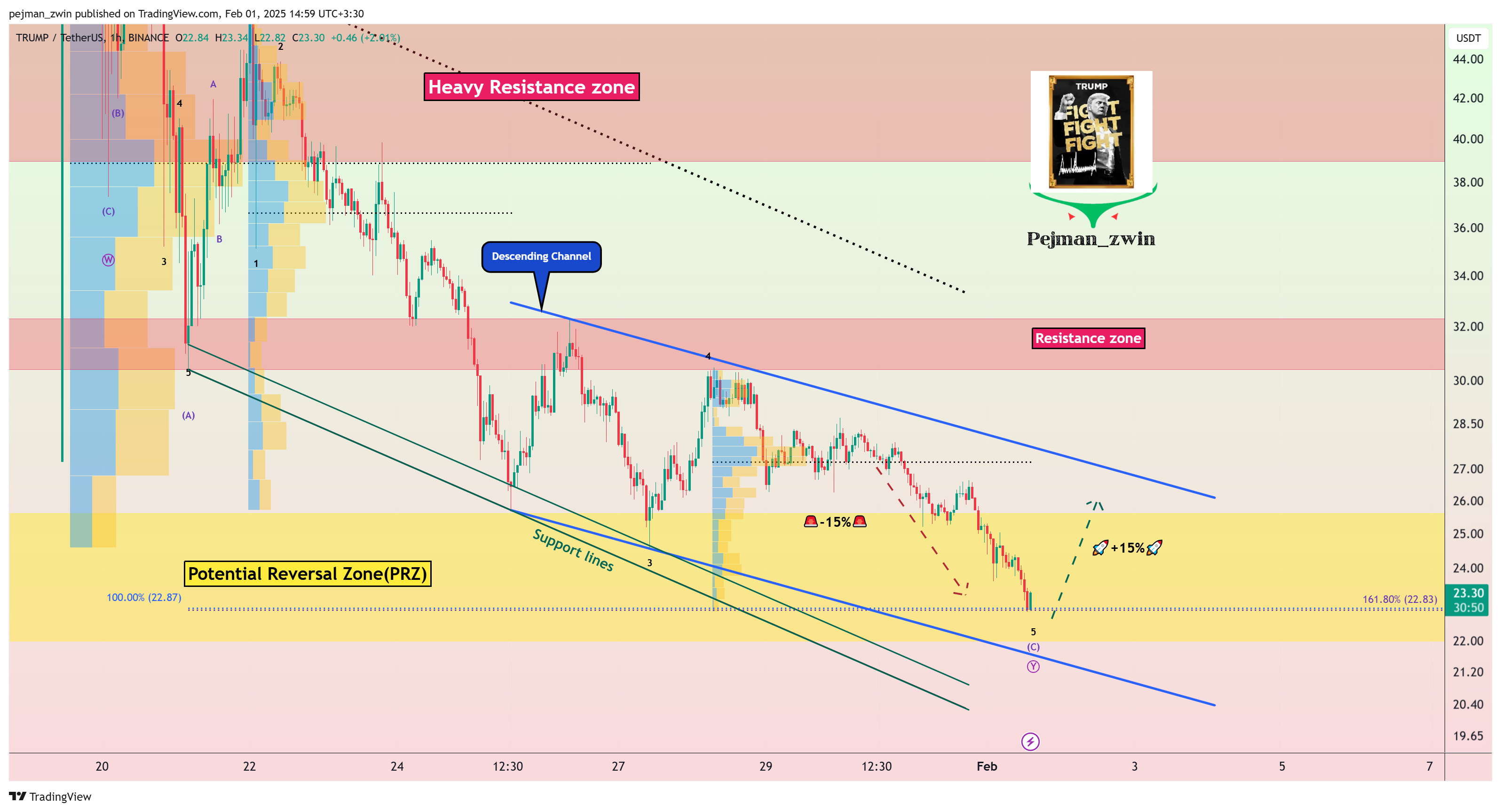 BINANCE:TRUMPUSDT Chart Image by pejman_zwin