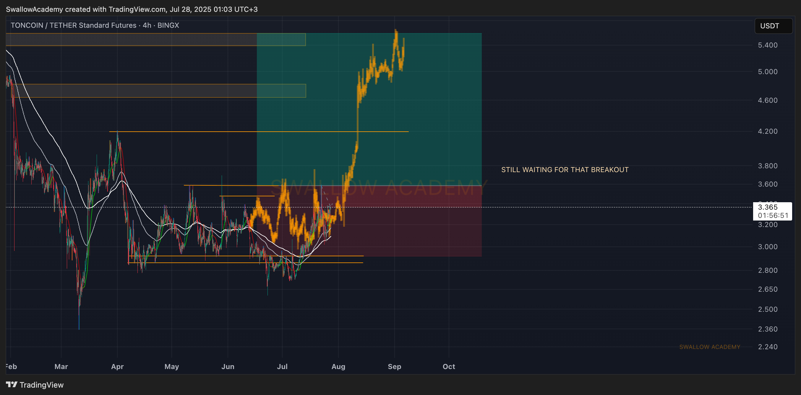 BINGX:TONCOINUSDT.PS Chart Image by SwallowAcademy