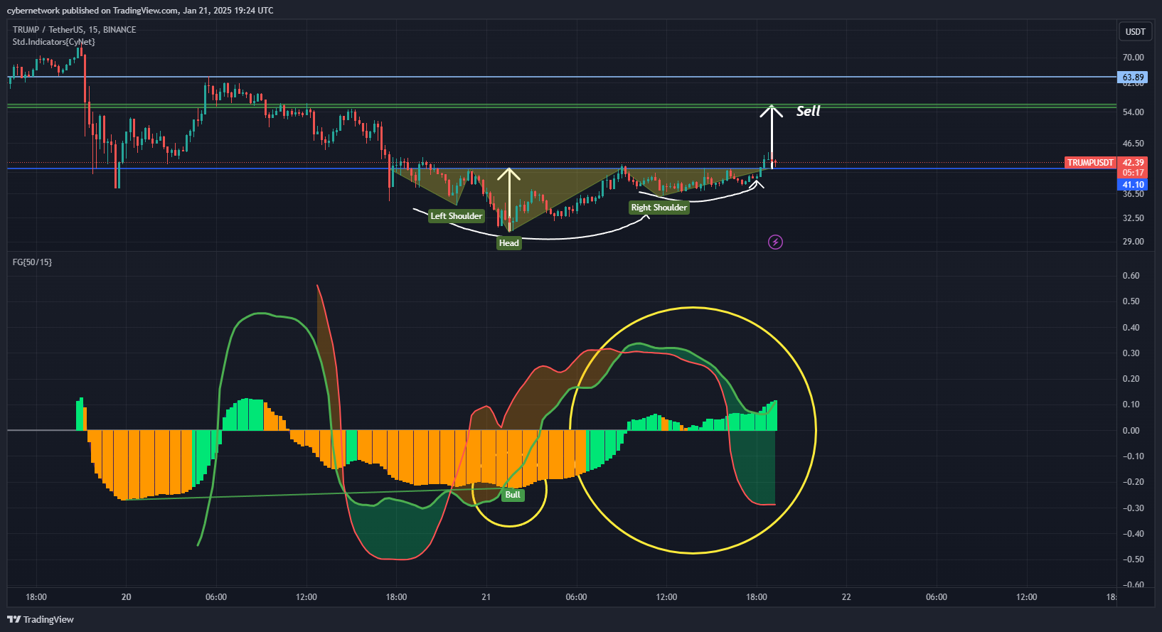 BINANCE:TRUMPUSDT Chart Image by cybernetwork