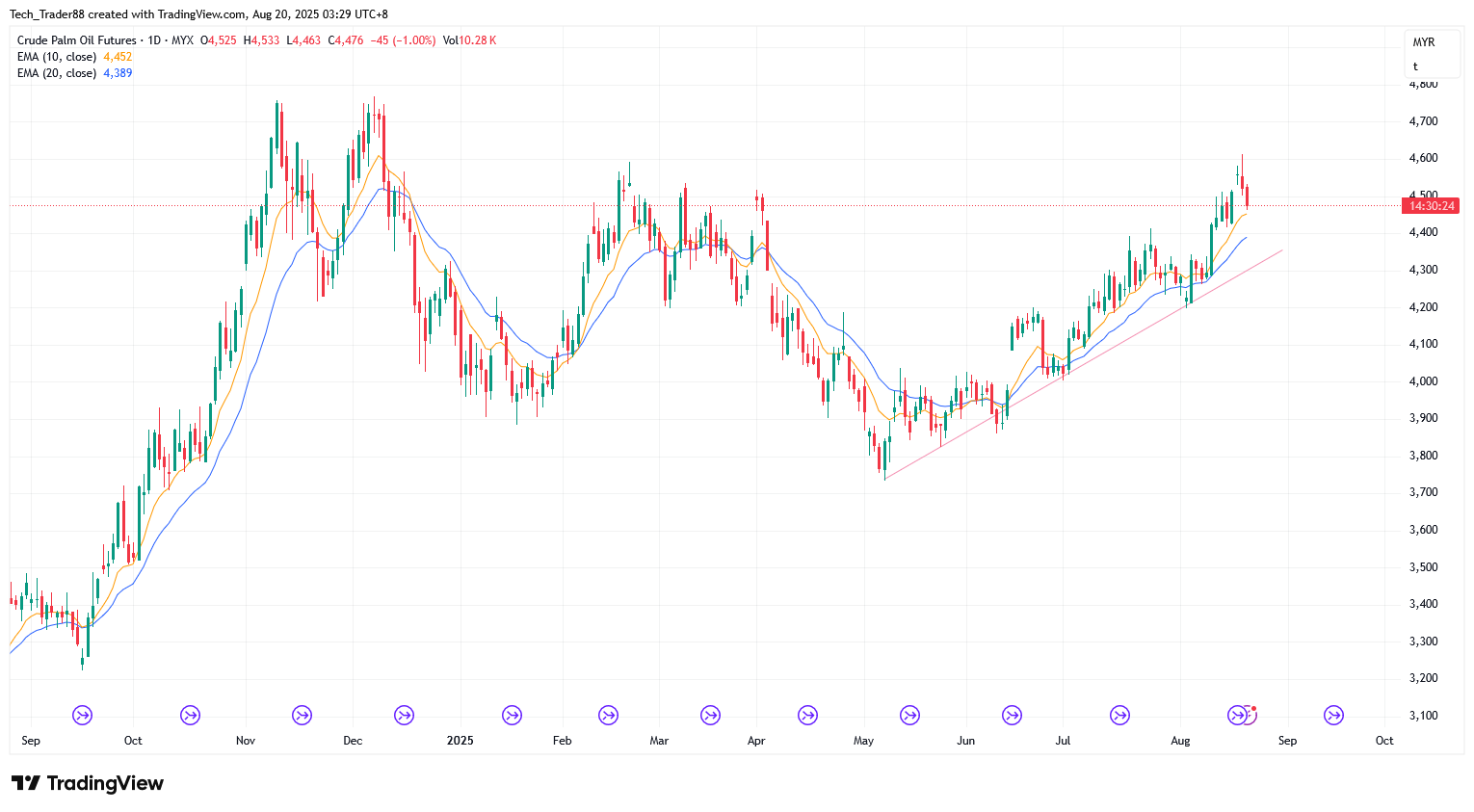 MYX:FCPO1! Chart Image by Tech_Trader88