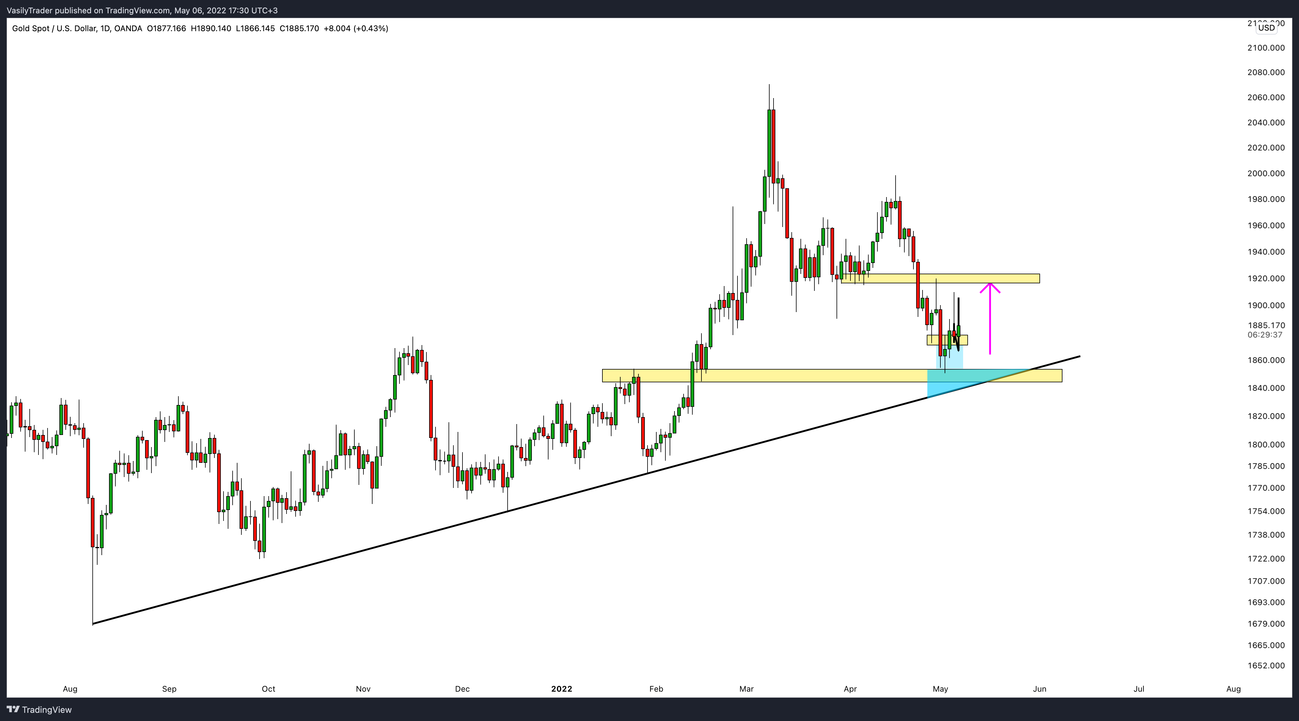 OANDA:XAUUSD Chart Image by VasilyTrader