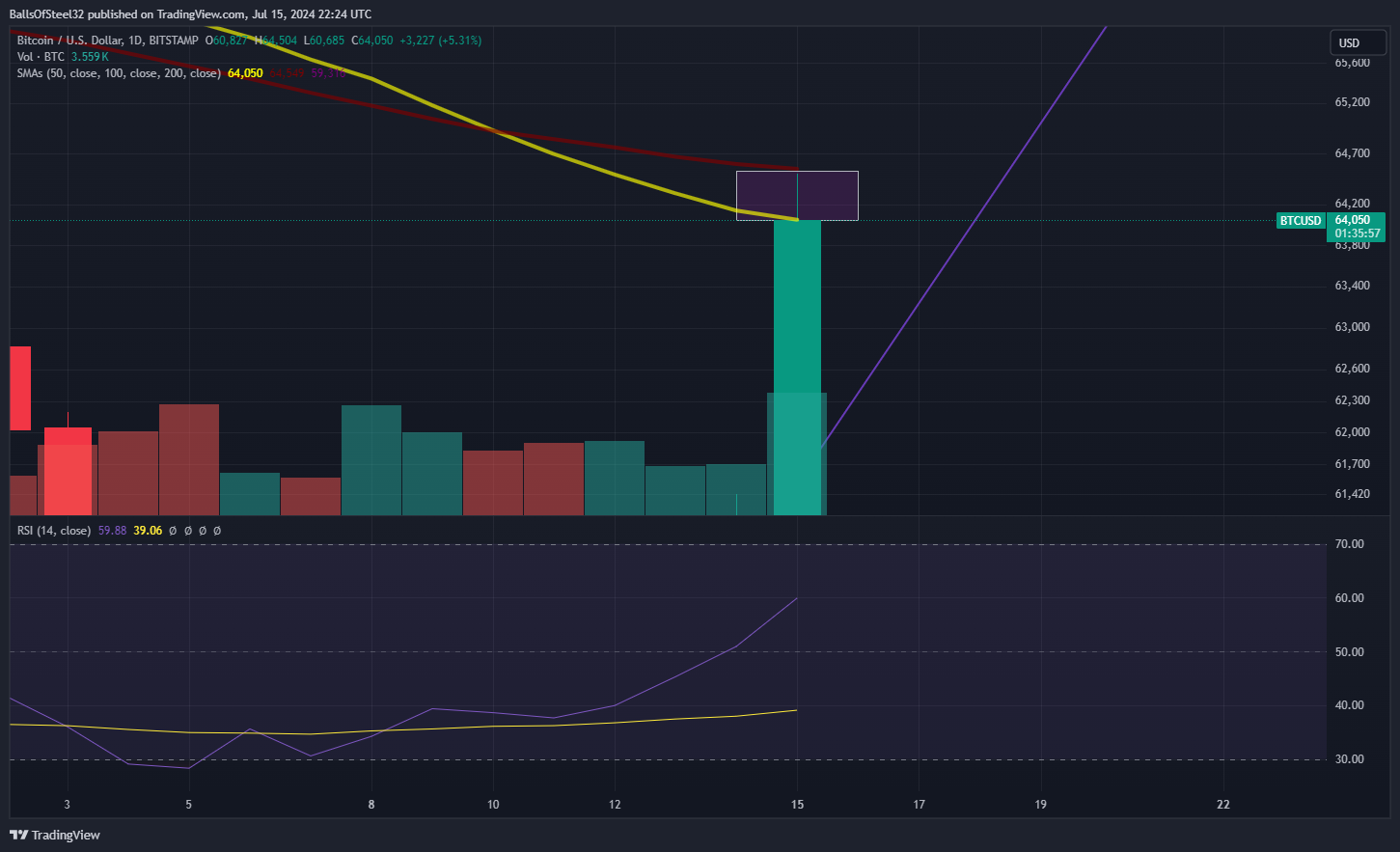 BITSTAMP:BTCUSD Chart Image by BallsOfSteel32