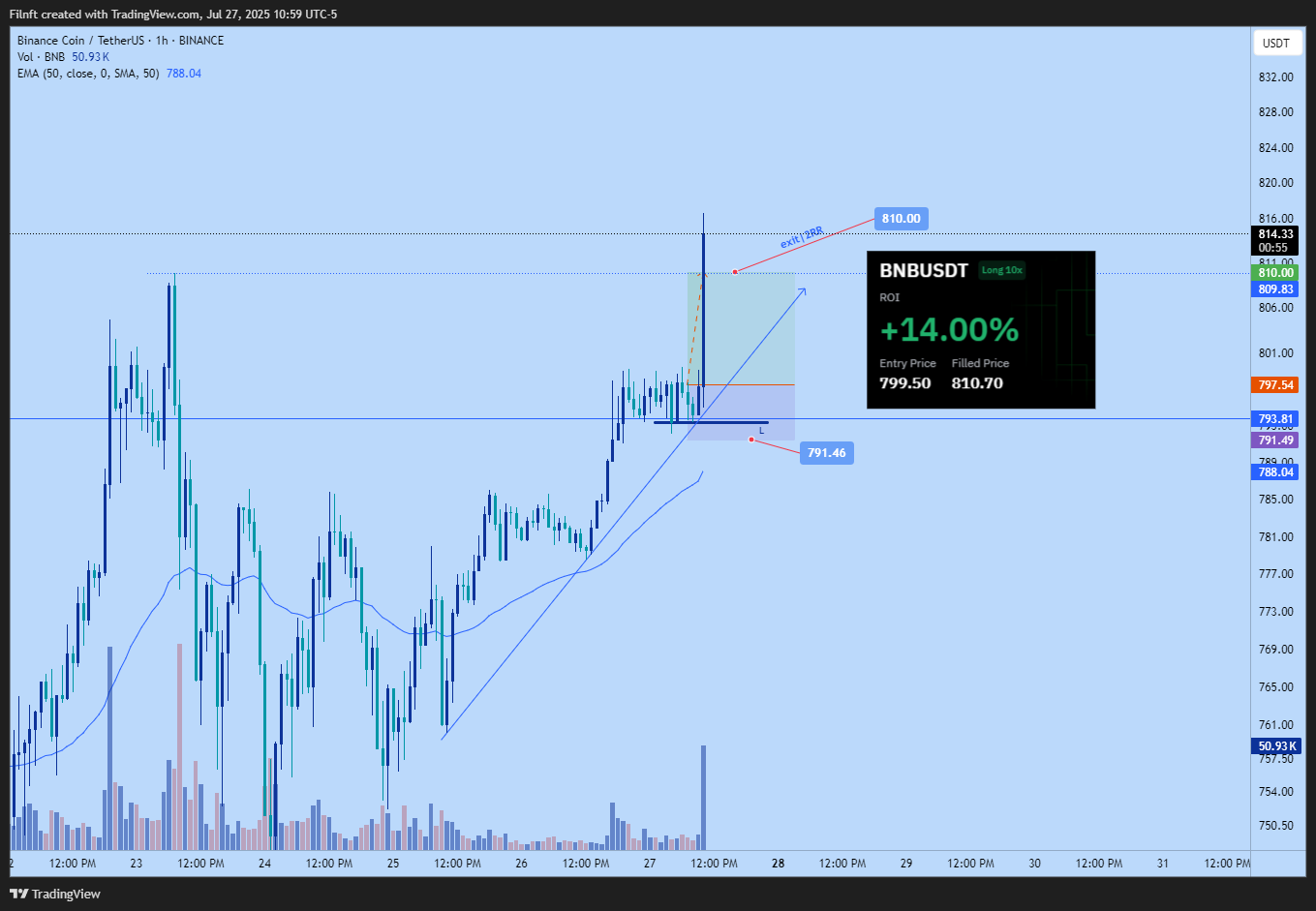 BINANCE:BNBUSDT Chart Image by Filnft