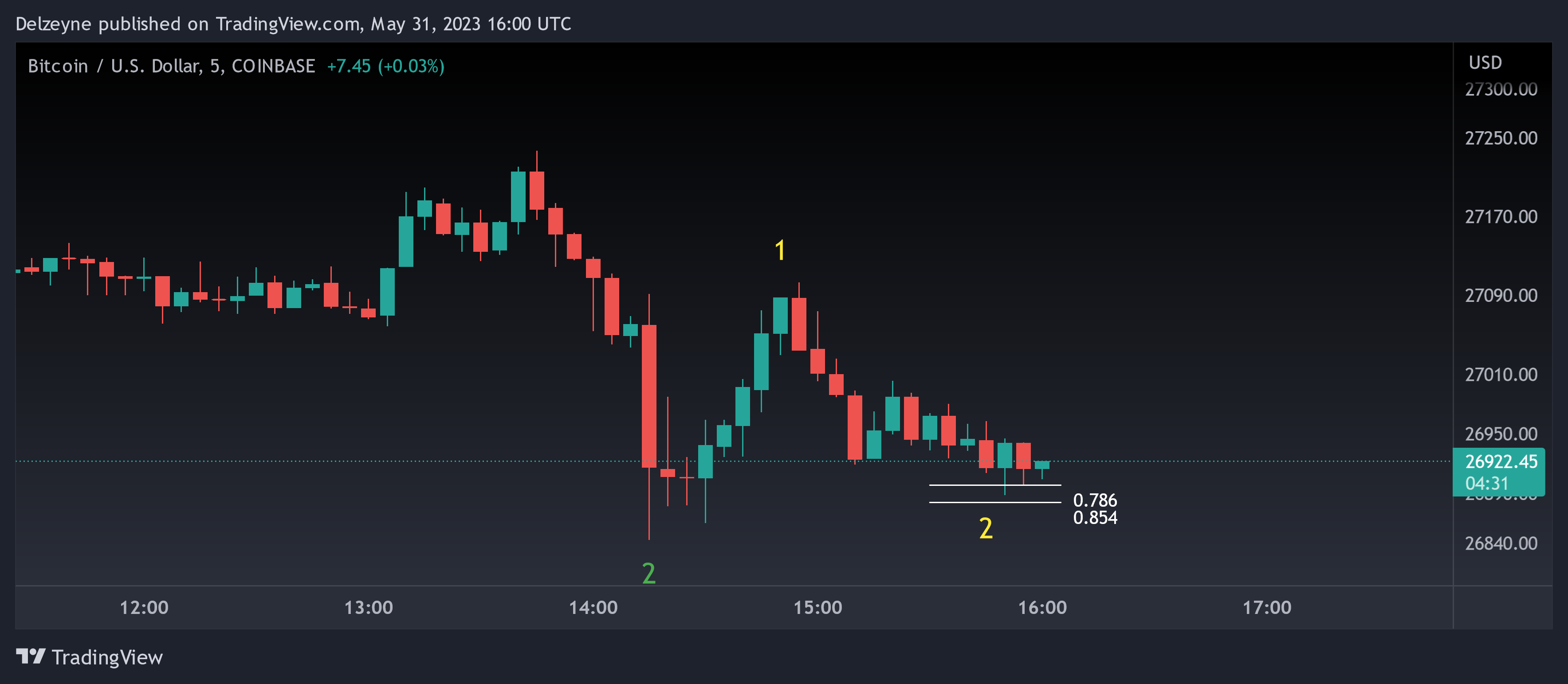 COINBASE:BTCUSD Chart Image by Delzeyne