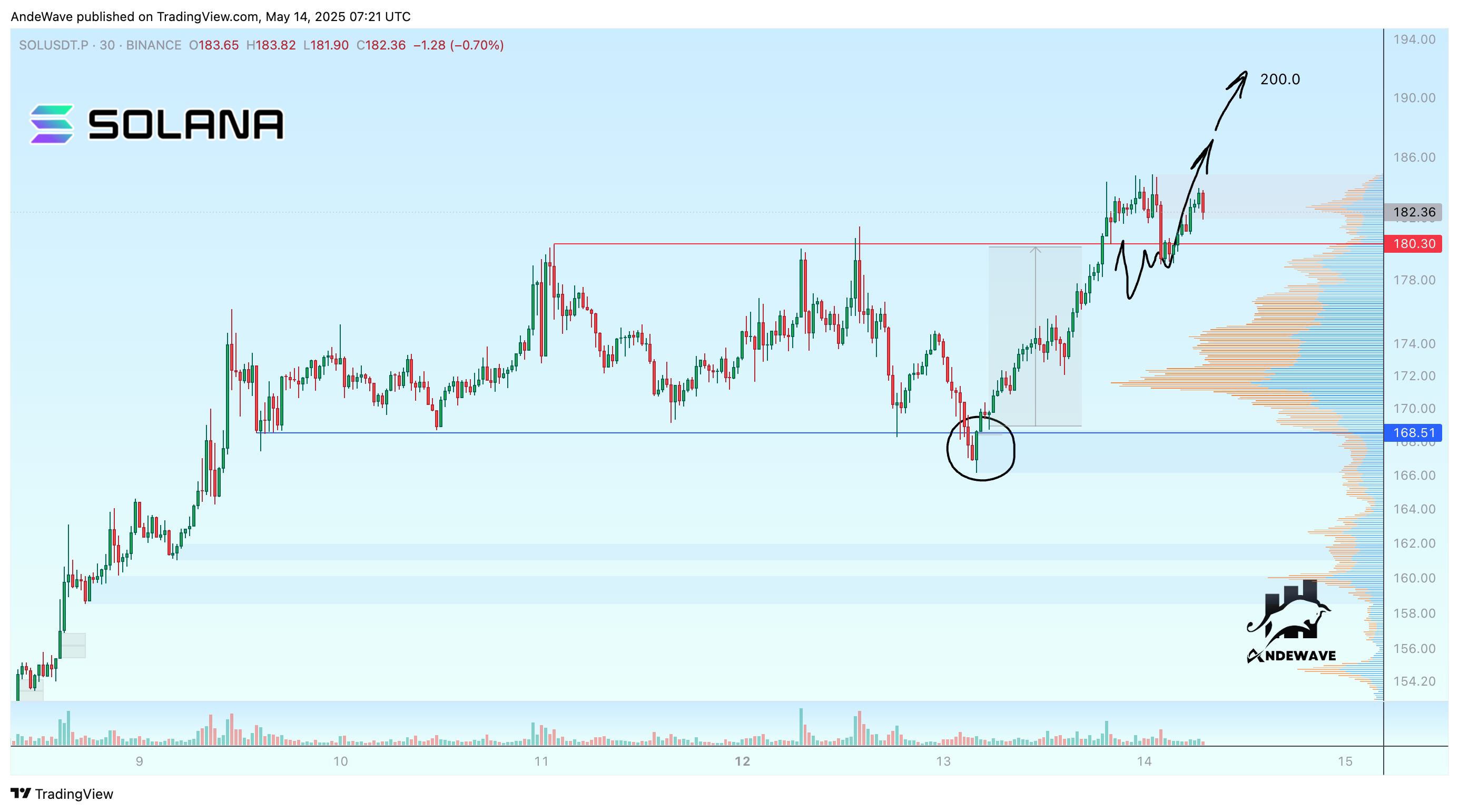 BINANCE:SOLUSDT.P Chart Image by AndeWave