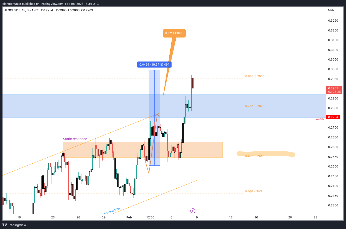 BINANCE:ALGOUSDT Chart Image by InkyGrip