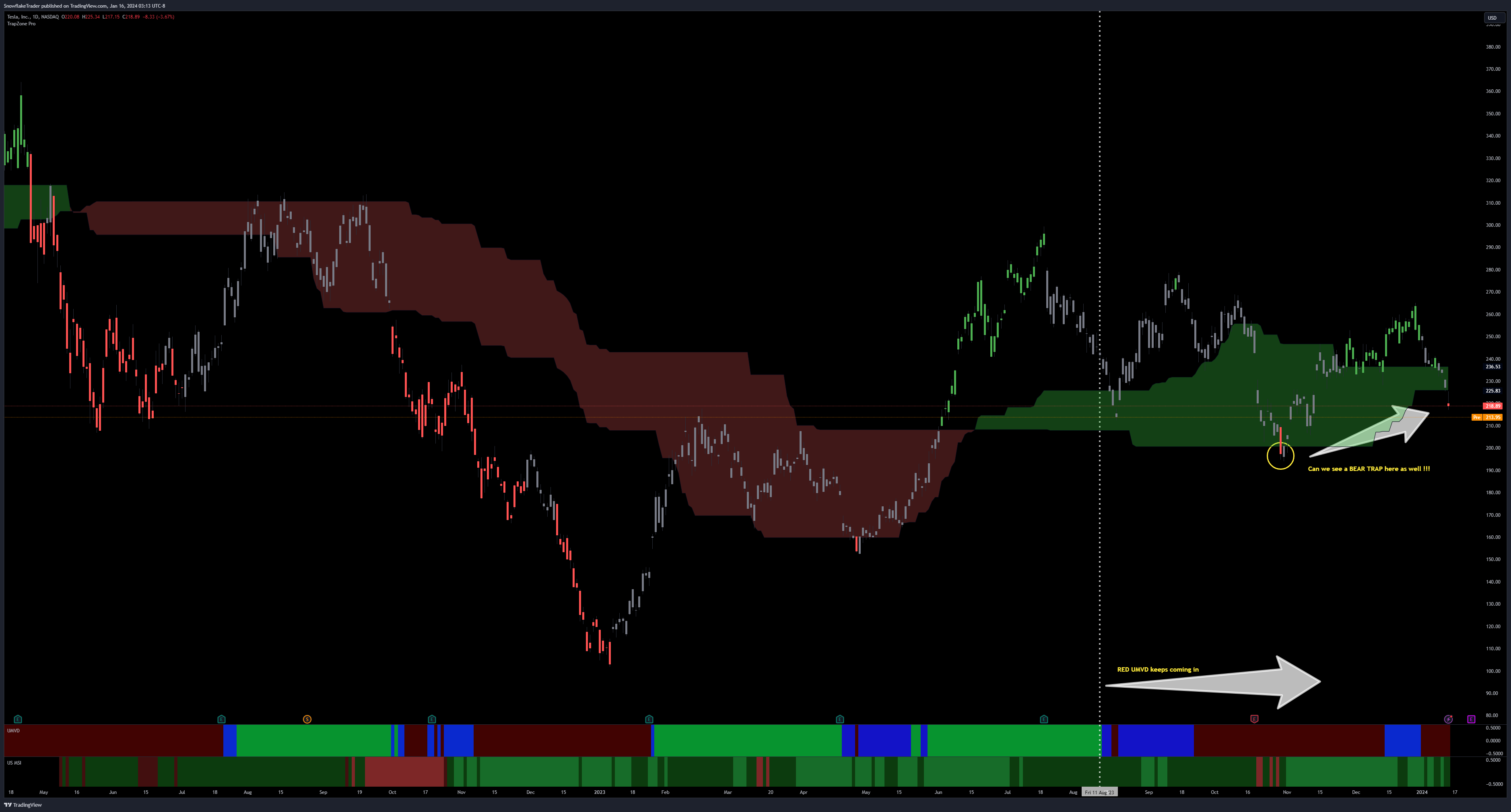 NASDAQ:TSLA Chart Image by SnowflakeTrader