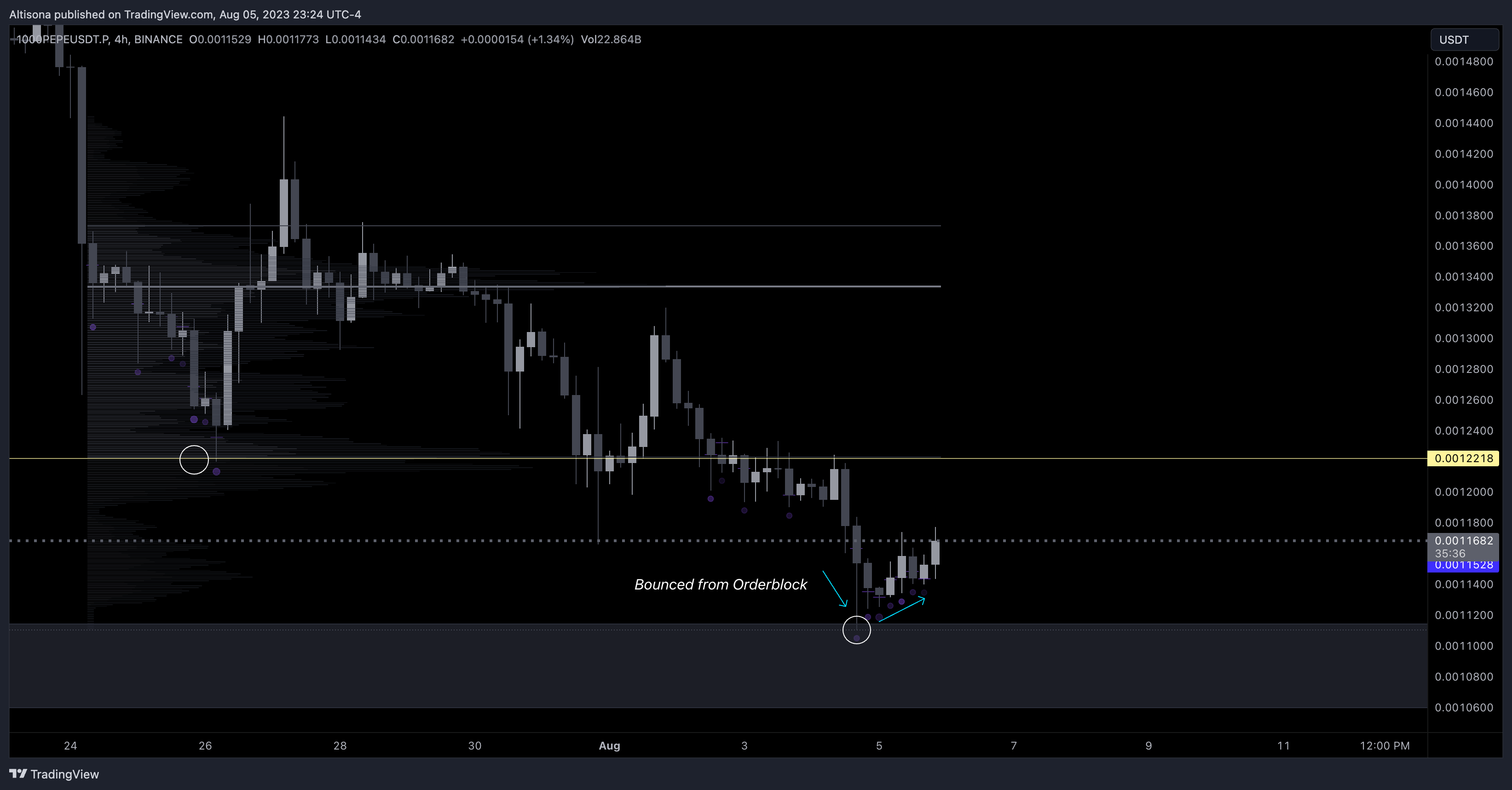 BINANCE:1000PEPEUSDT.P Chart Image by Altisona