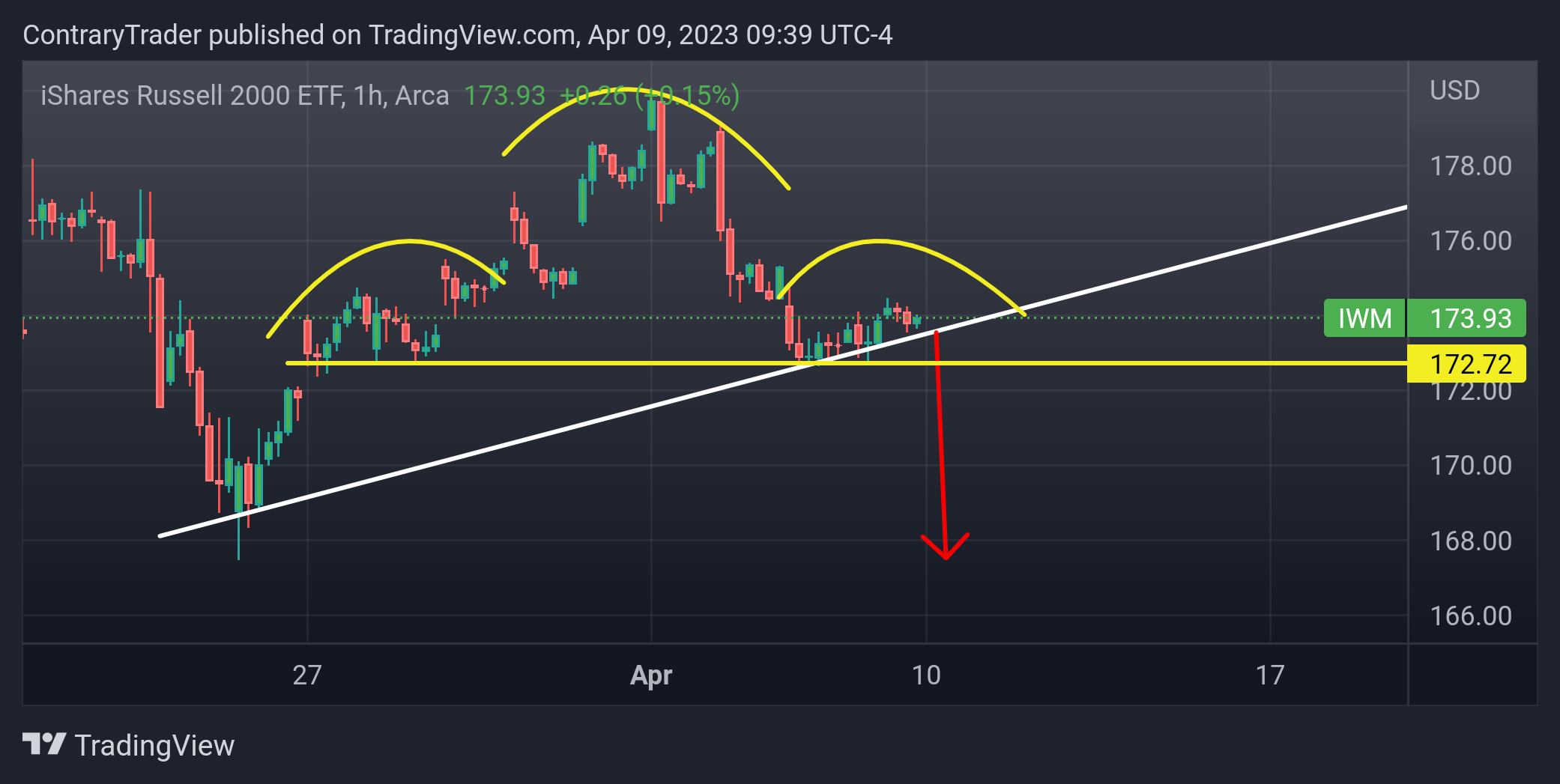 AMEX:IWM Chart Image by ContraryTrader