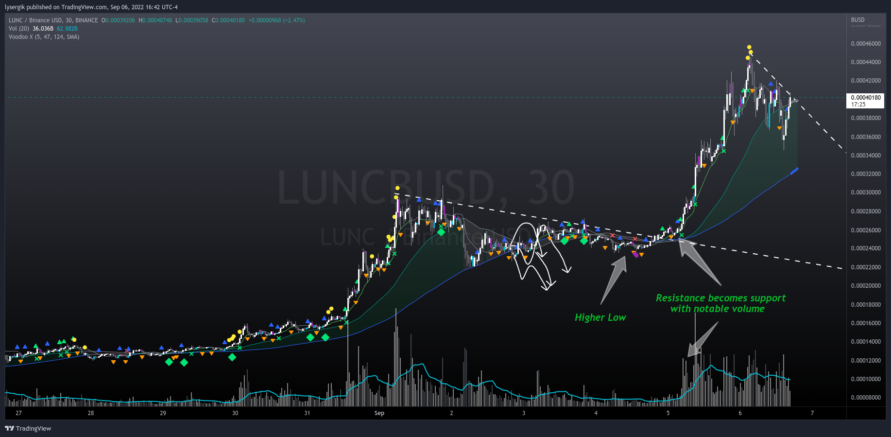 BINANCE:LUNCBUSD Chart Image by lysergik