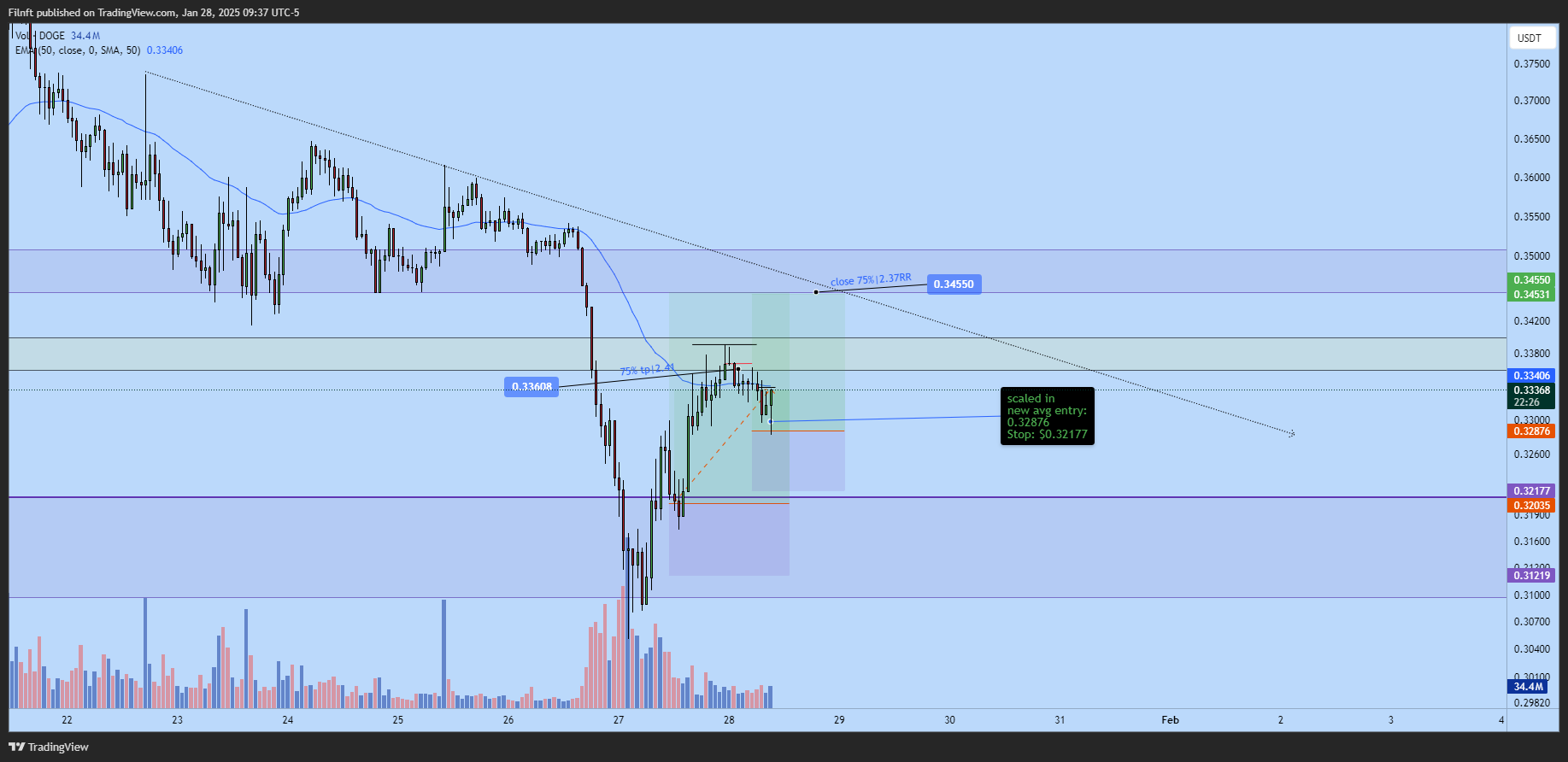 BINANCE:DOGEUSDT Chart Image by Filnft