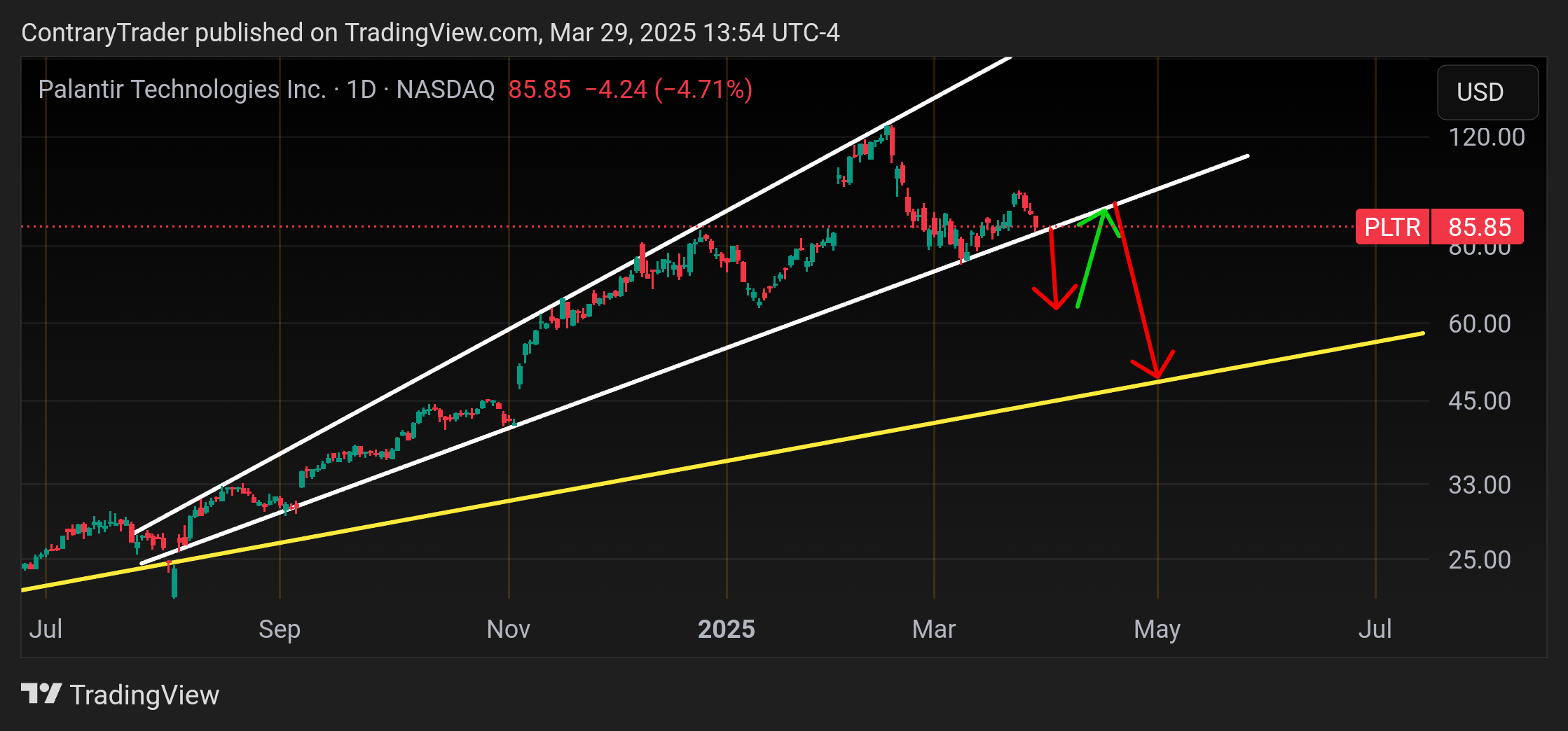 BATS:PLTR Chart Image by ContraryTrader