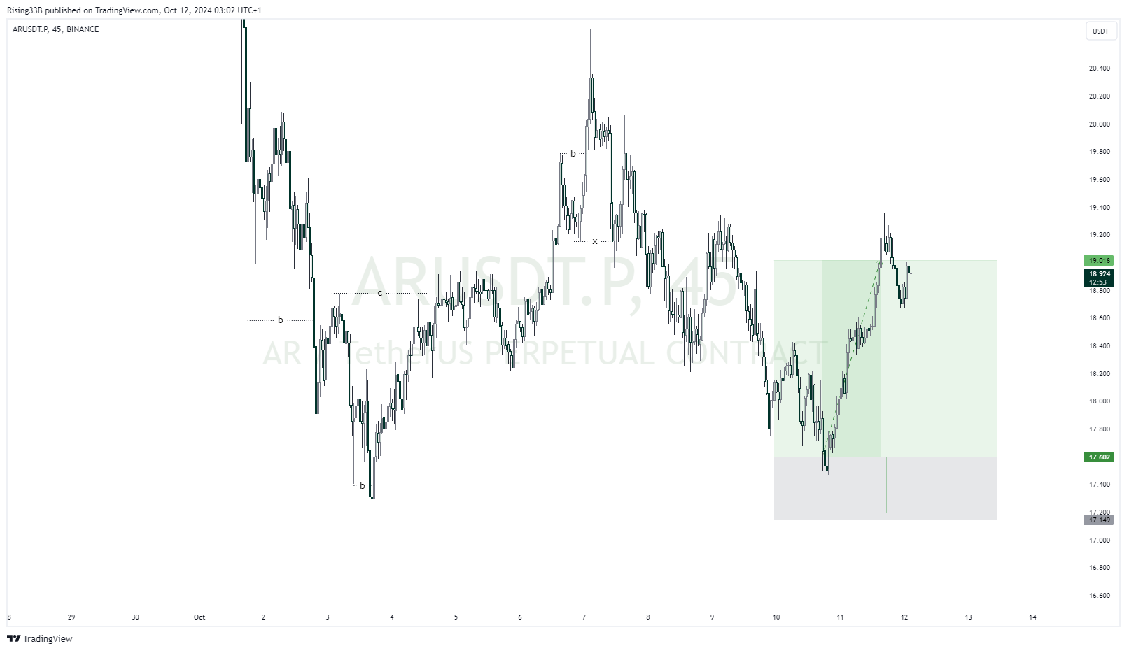 BINANCE:ARUSDT.P Chart Image by Rising33B