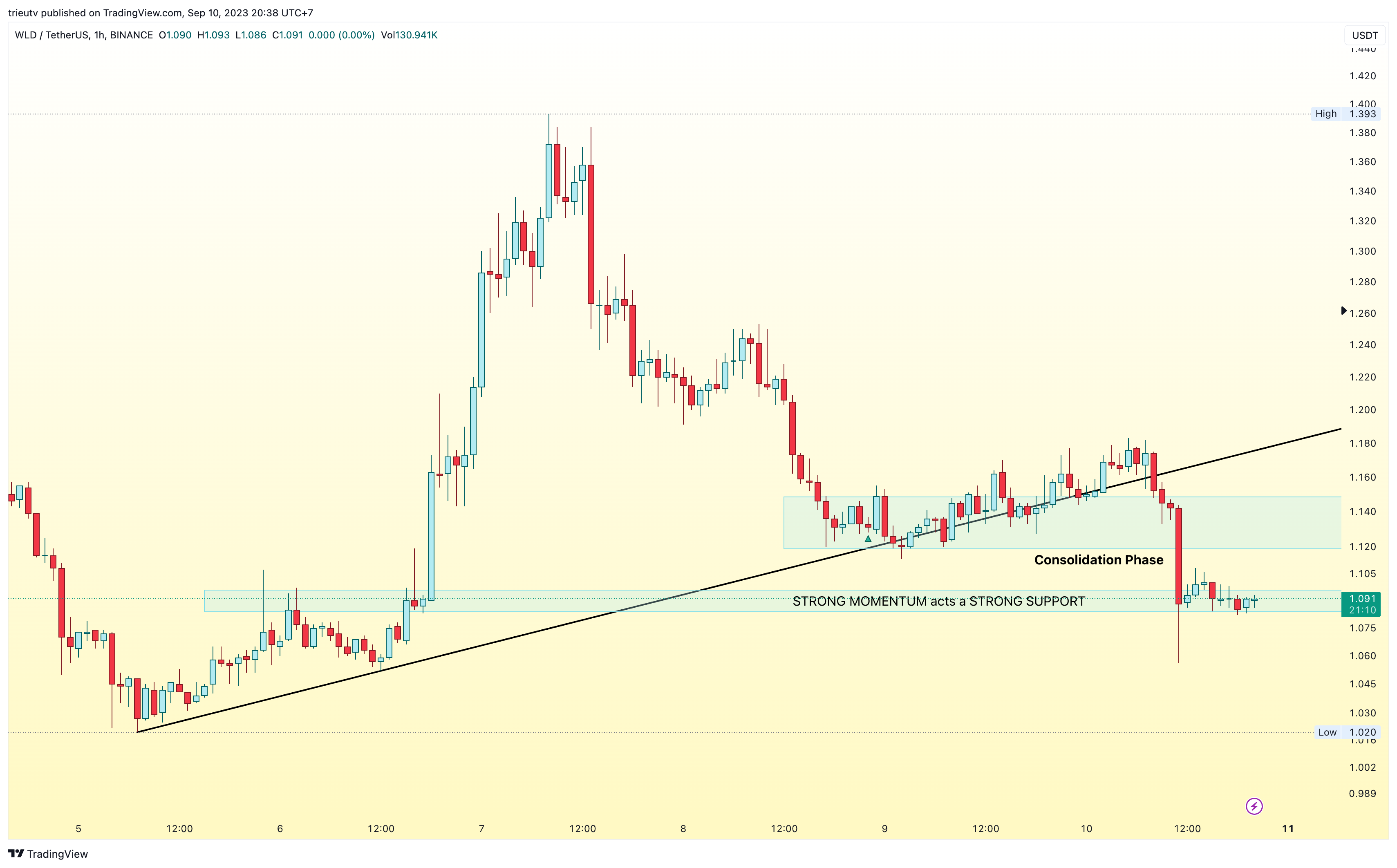 BINANCE:WLDUSDT Chart Image by trieutv