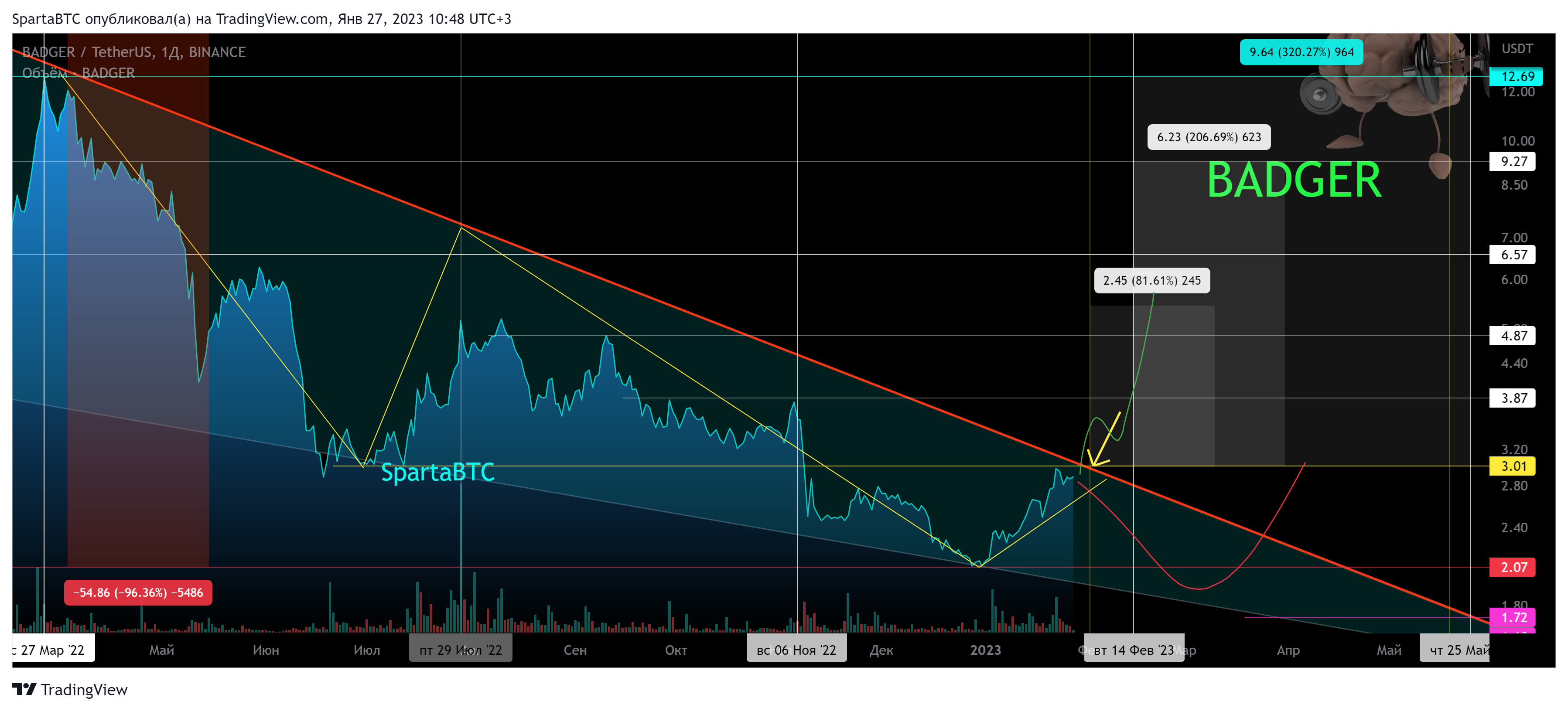 BINANCE:BADGERUSDT Chart Image by SpartaBTC