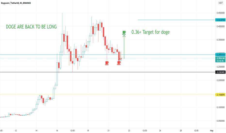 DOGE ARE BACK TO LONG WITH NEXT TARGET 0,36+ ON WAY TO THE MOON!