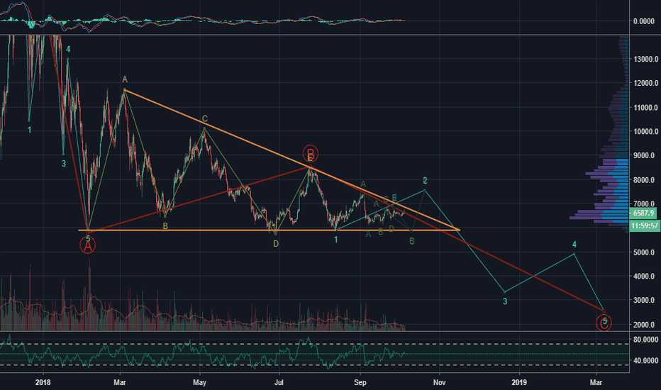 Bitcoin at Wave 2 of 5, in C Wave of Bear Market Large ABC