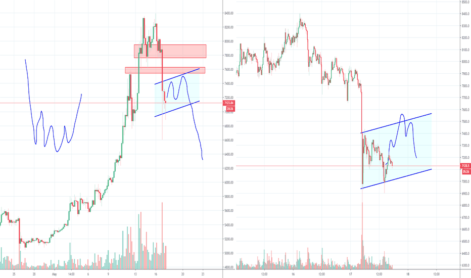 Bitcoin and it's insane dump, 7600 Neckline triggered stops
