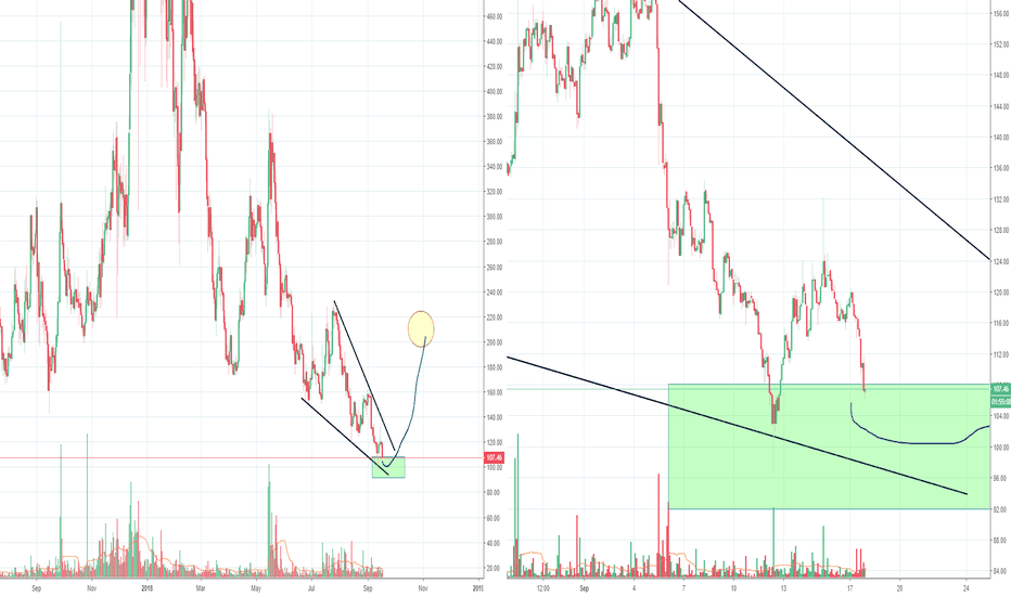 Zcash ZEC big bullish wedge, target around 200