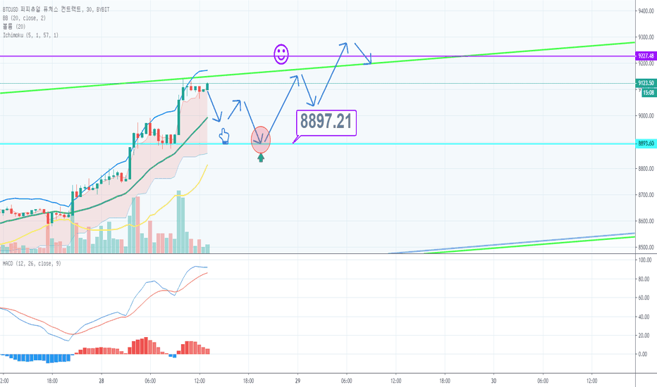 BTCUSD 1월 28일 바이비트 비트코인 차트분석입니다.(비트코인가이드)