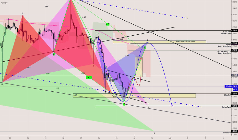 XBTUSD-Bearish Shark_5-0 Pattern-Short-Satış