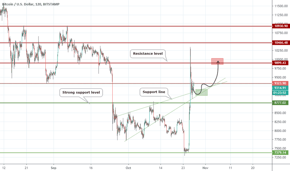BTCUSD could not break the support line 