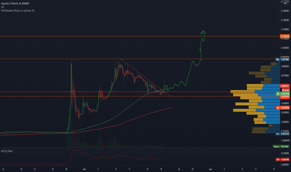 update dogecoin back on track braked out TP 0.11$