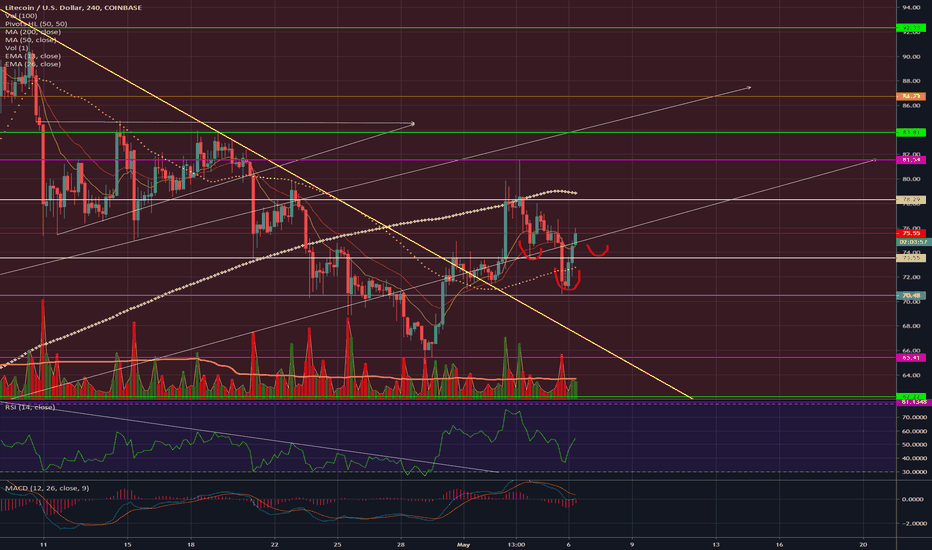 LTC 4hr: Bulls Battle for Control.