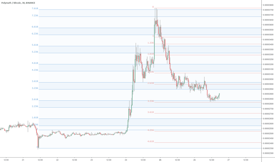 POLY/BTC has found support? PolyMath bouncing on Fib Support?