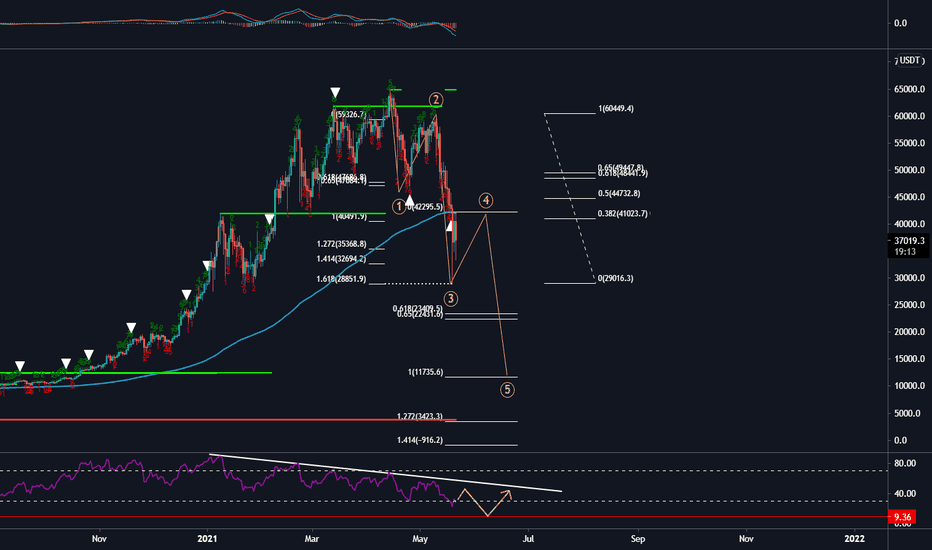 BTCUSDT: Extreme Bear Scenario with Elliot Waves