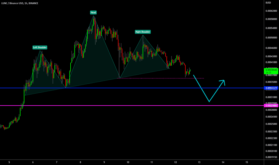 🔥 LUNC Head & Shoulders Pattern: More Selling Ahead
