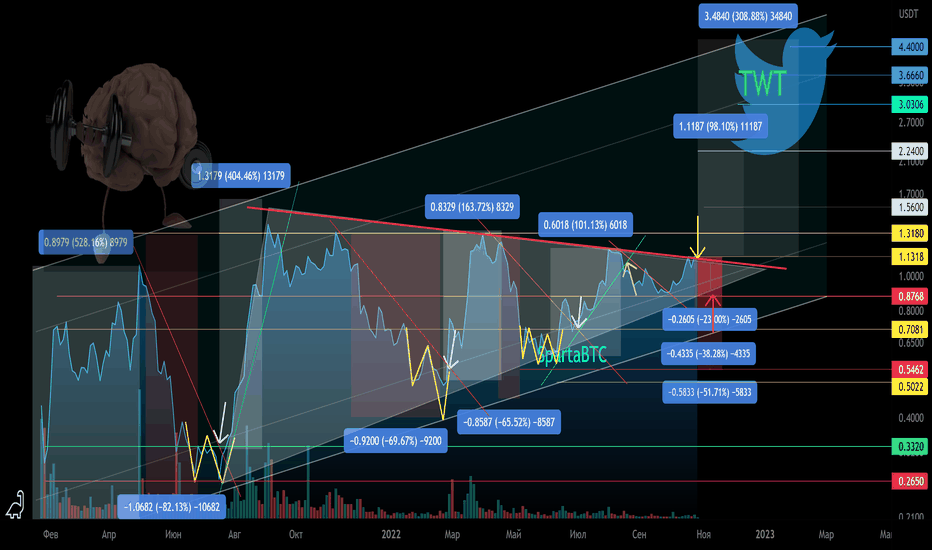 TWT/USD Основной тренд. Огромный треугольник (как на BTC в 2020)